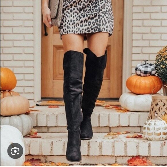 Frye Clara OTK Over the Knee Western Suede Boots Womens 8